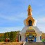 Stupa with blue sky