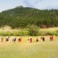 Hikers in Field at Shambhala Mountain