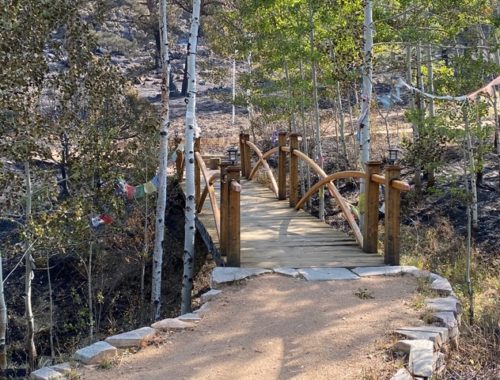 13. Bridge to the path to the Stupa