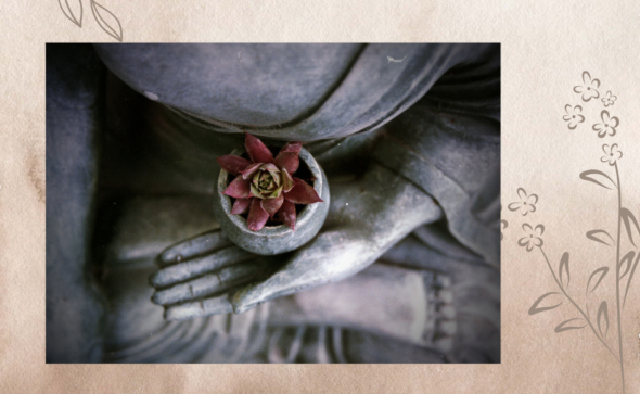 buddha with lotus symbolizes emotional resilience